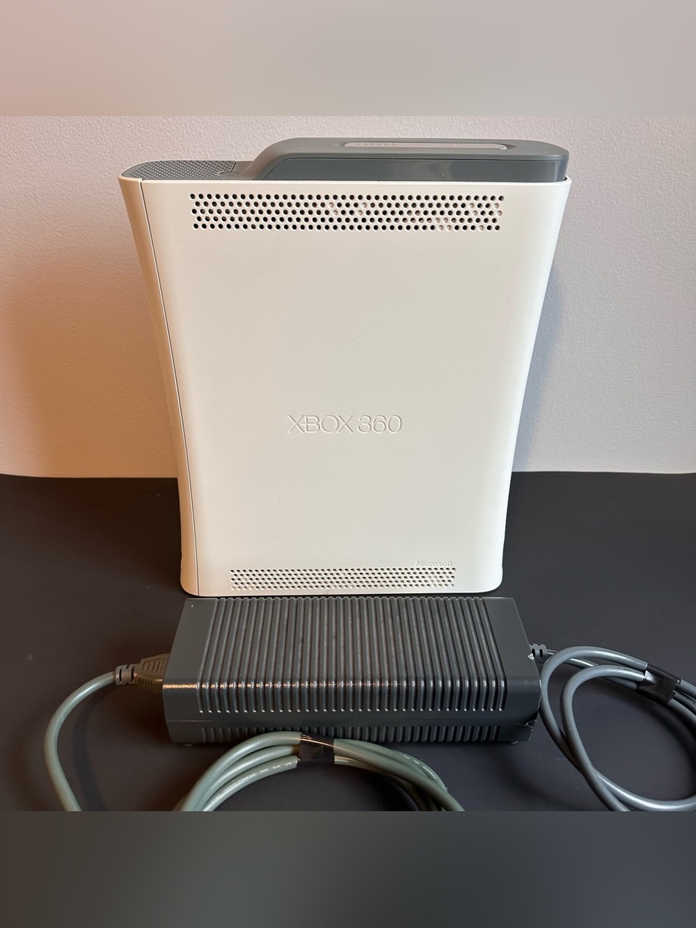 Xbox 360 Phat White Console (Falcon Revision) + 20GB HDD & PSU - Tested✅